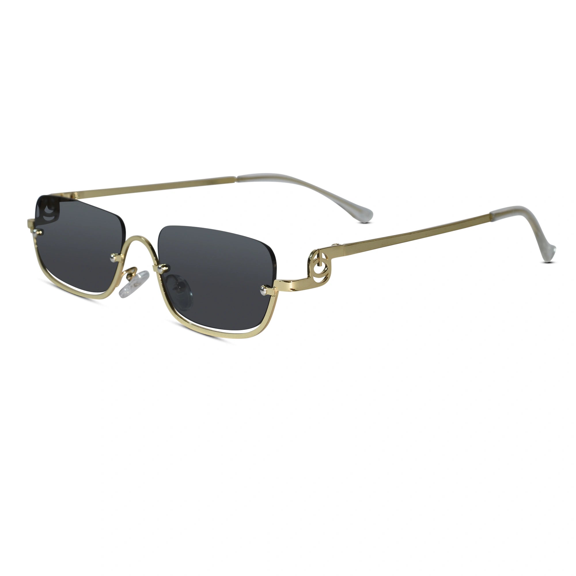 Stylish Rectangular Sunglasses for Men & Women ELS2026S08-BLK GLD