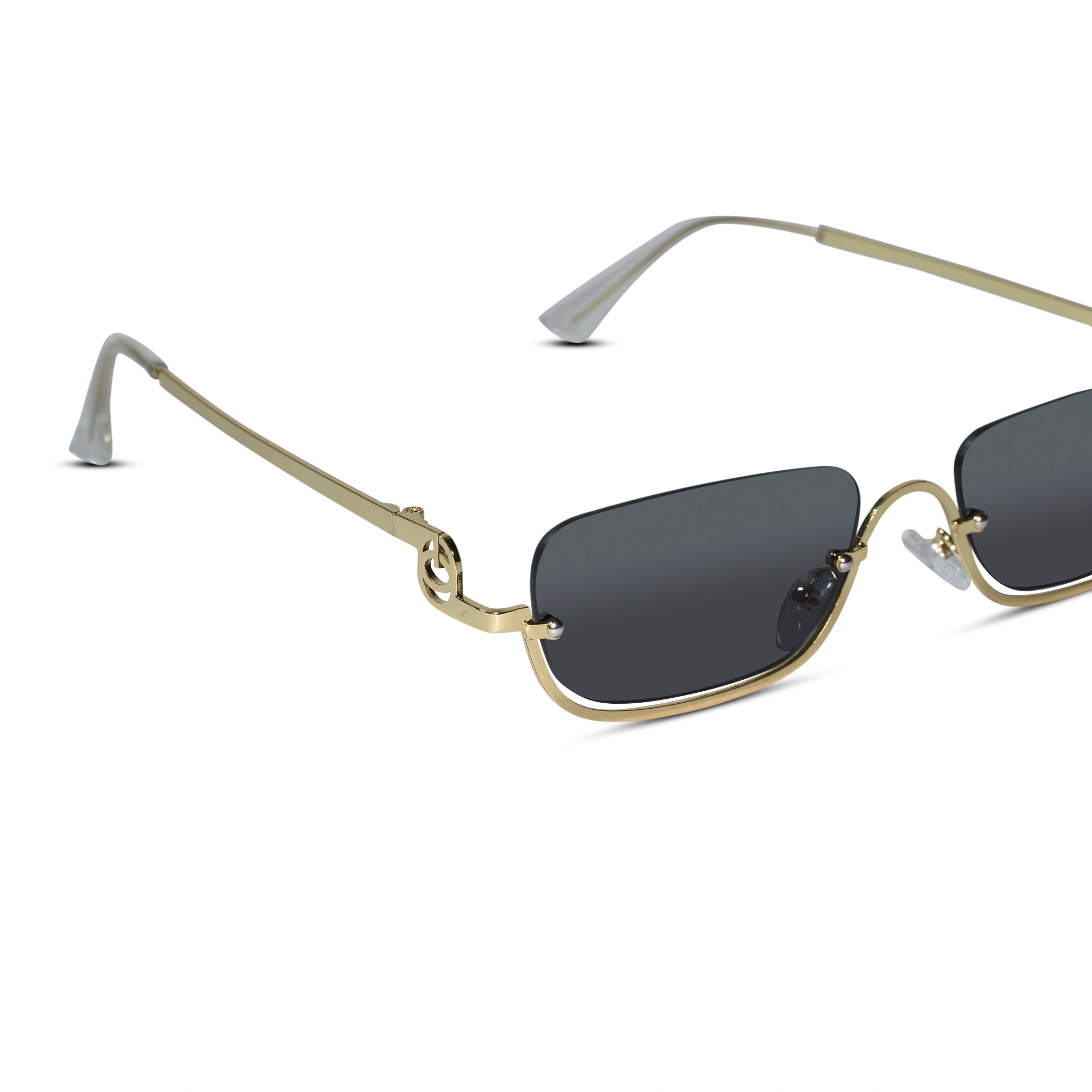 Stylish Rectangular Sunglasses for Men & Women ELS2026S08-BLK GLD