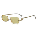 Stylish Rectangular Sunglasses for Men & Women ELS2026S08-YLWGLD