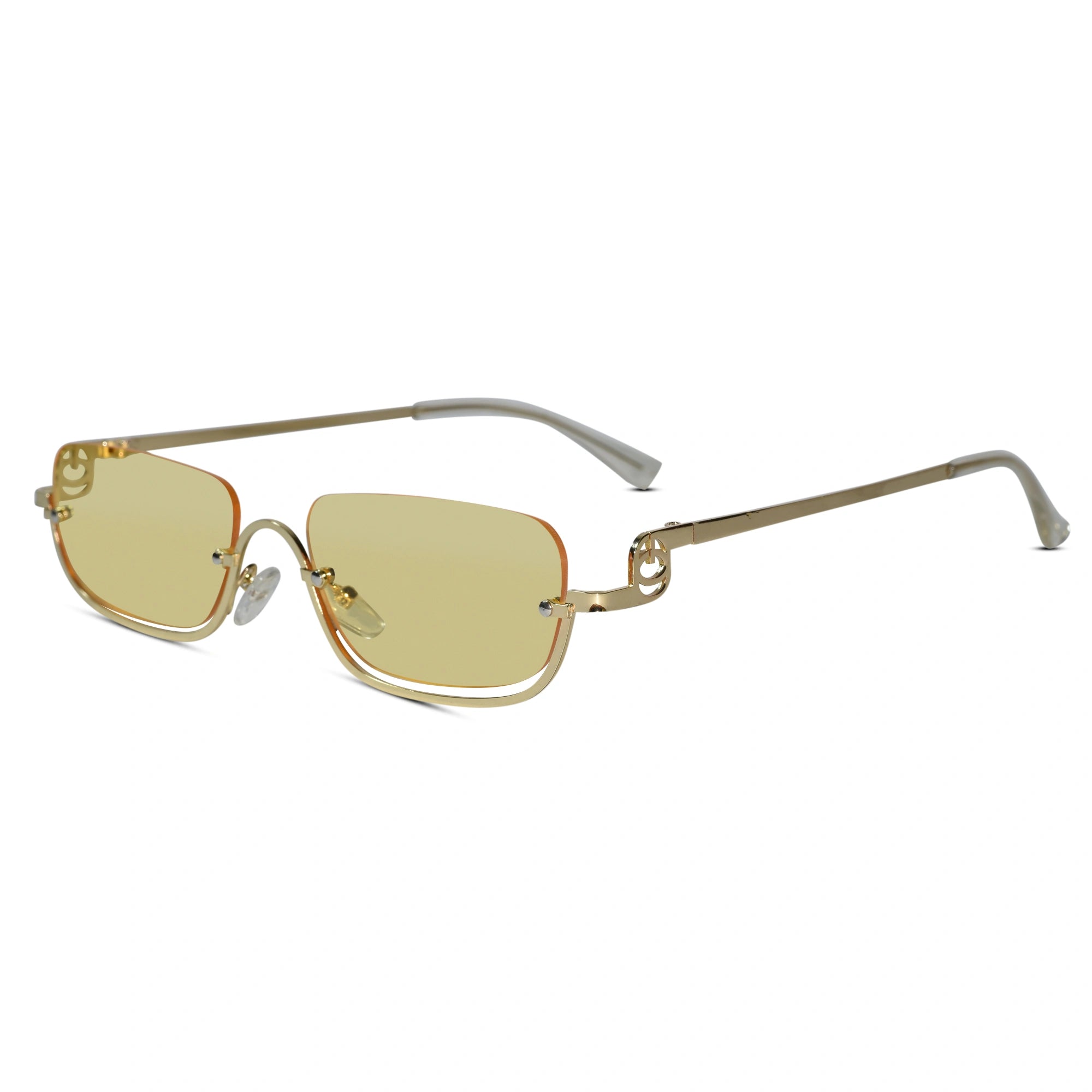 Stylish Rectangular Sunglasses for Men & Women ELS2026S08-YLWGLD