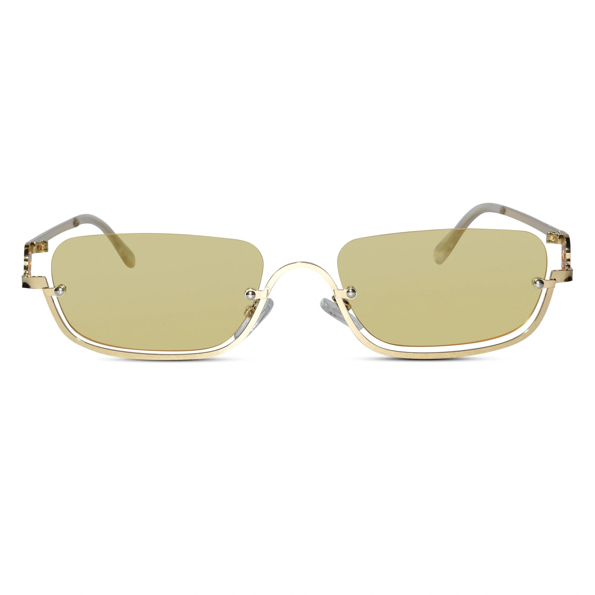Stylish Rectangular Sunglasses for Men & Women ELS2026S08-YLWGLD