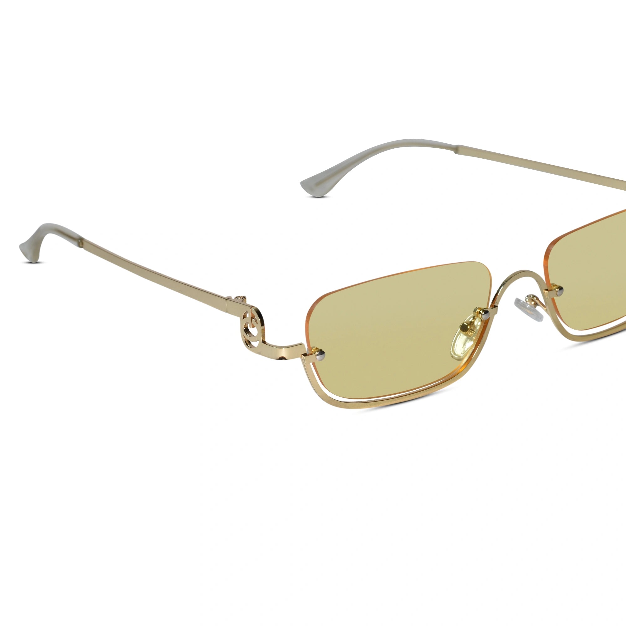 Stylish Rectangular Sunglasses for Men & Women ELS2026S08-YLWGLD