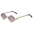 Stylish Rimless Square Sunglasses For Women LKSG30-BRN GLD