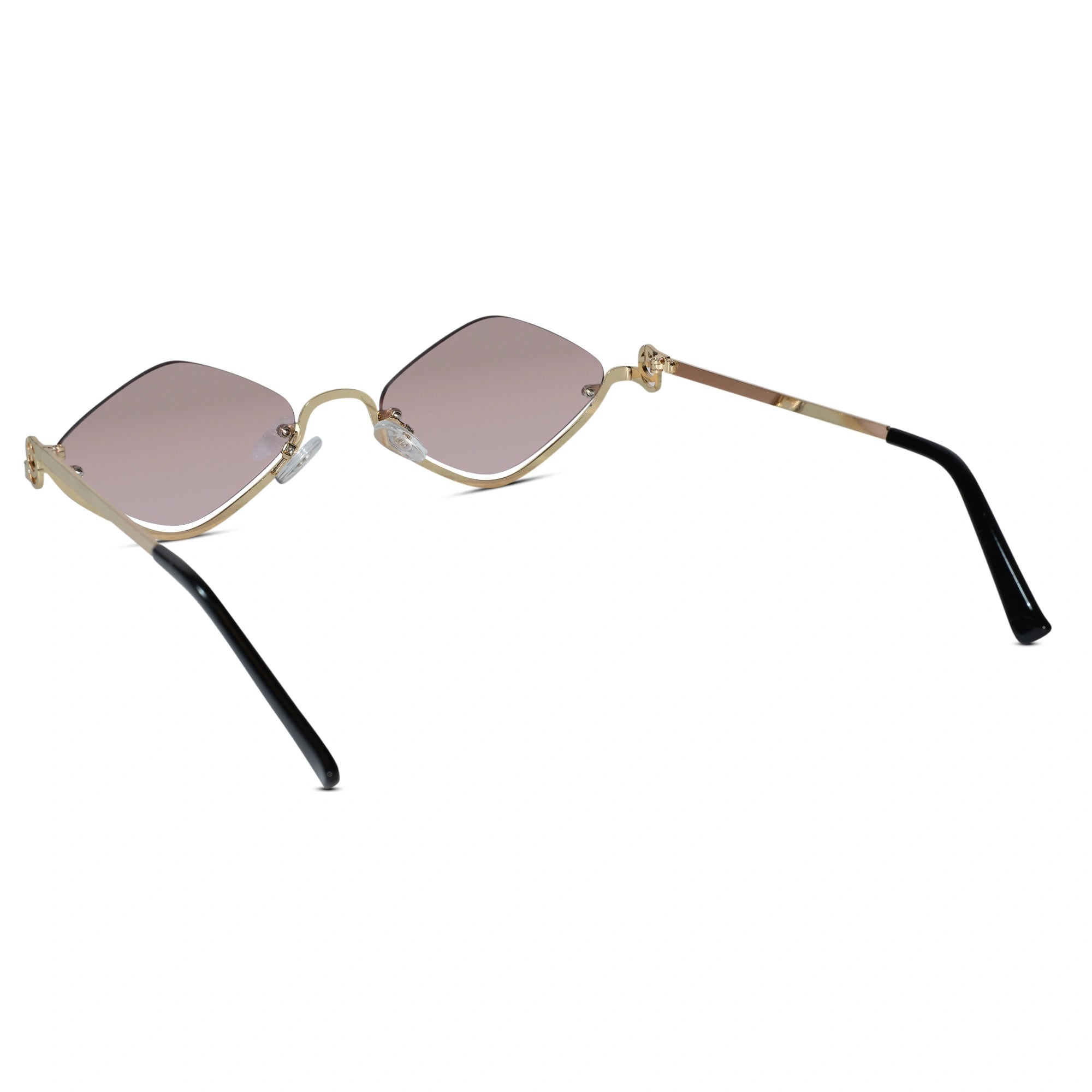 Stylish Rimless Square Sunglasses For Women LKSG30-BRN GLD