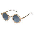 Stylish Round Metal Sunglasses For Women ELS2026S026-Golden