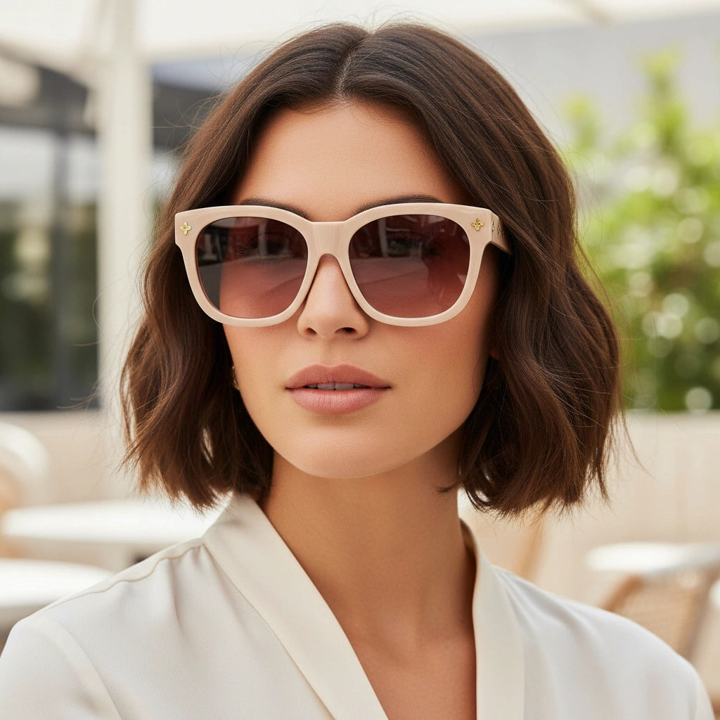 SunDrip | BOLD Brown Designer Sunglasses For Women-ELS2237-BEIGE