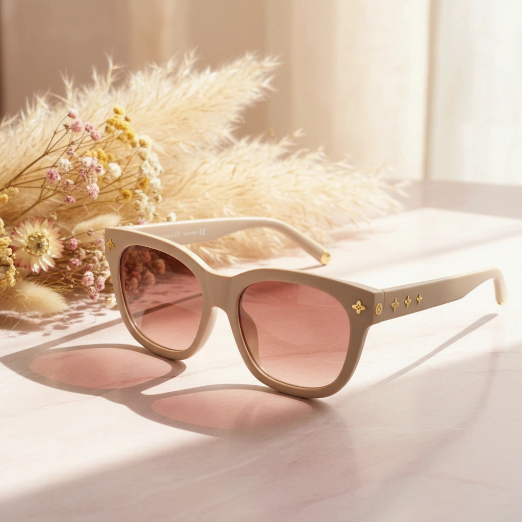 SunDrip | BOLD Brown Designer Sunglasses For Women-ELS2237-BEIGE