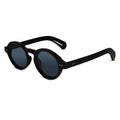Lenskandy premium Bold Black Round Unisex Sunglasses perfect for driving and travel with 100% UV protection and scratch resistant lenses.