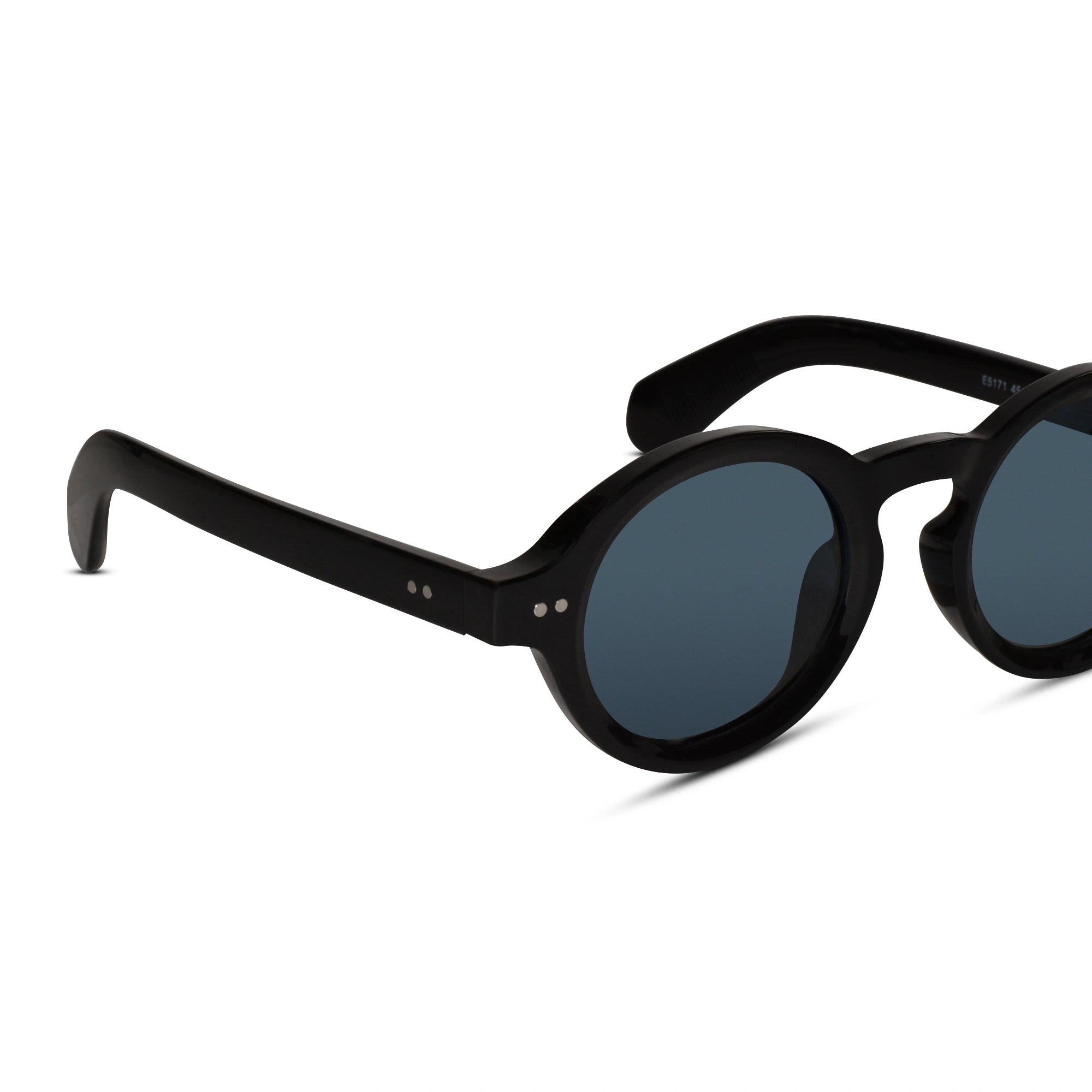 SunDrip | Polarised Bold Round Black Sunglasses For Men & Women LKS5171-BLK