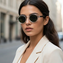 SunDrip | Polarised Bold Round Transparent Sunglasses