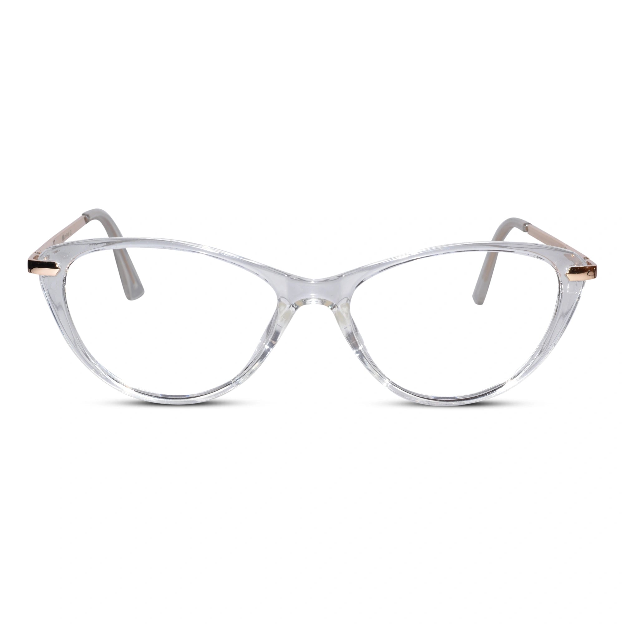Transparent Cat eye Eyeglasses For Women LKE92125-BLK