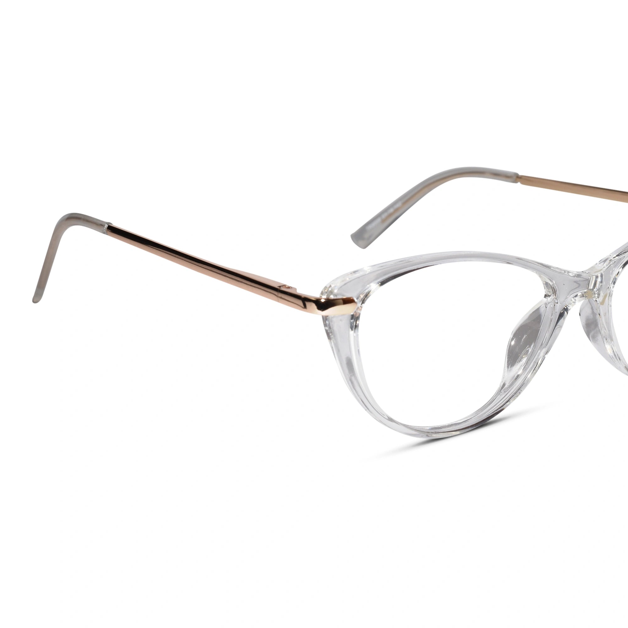 Transparent Cat eye Eyeglasses For Women LKE92125-BLK