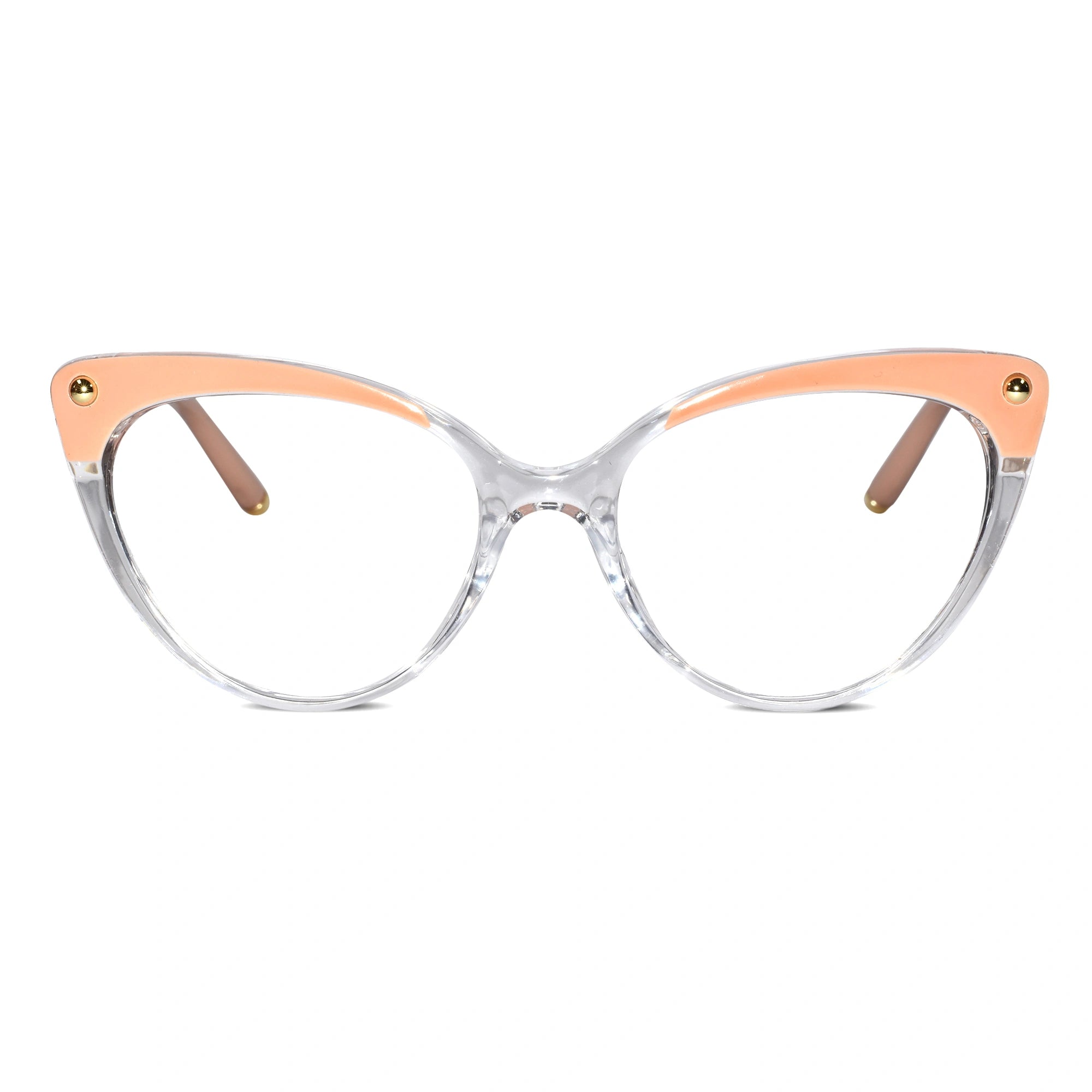 Transparent  Cateye Eyeglasses & Computer Glasses For Women LKE93308-ORAN