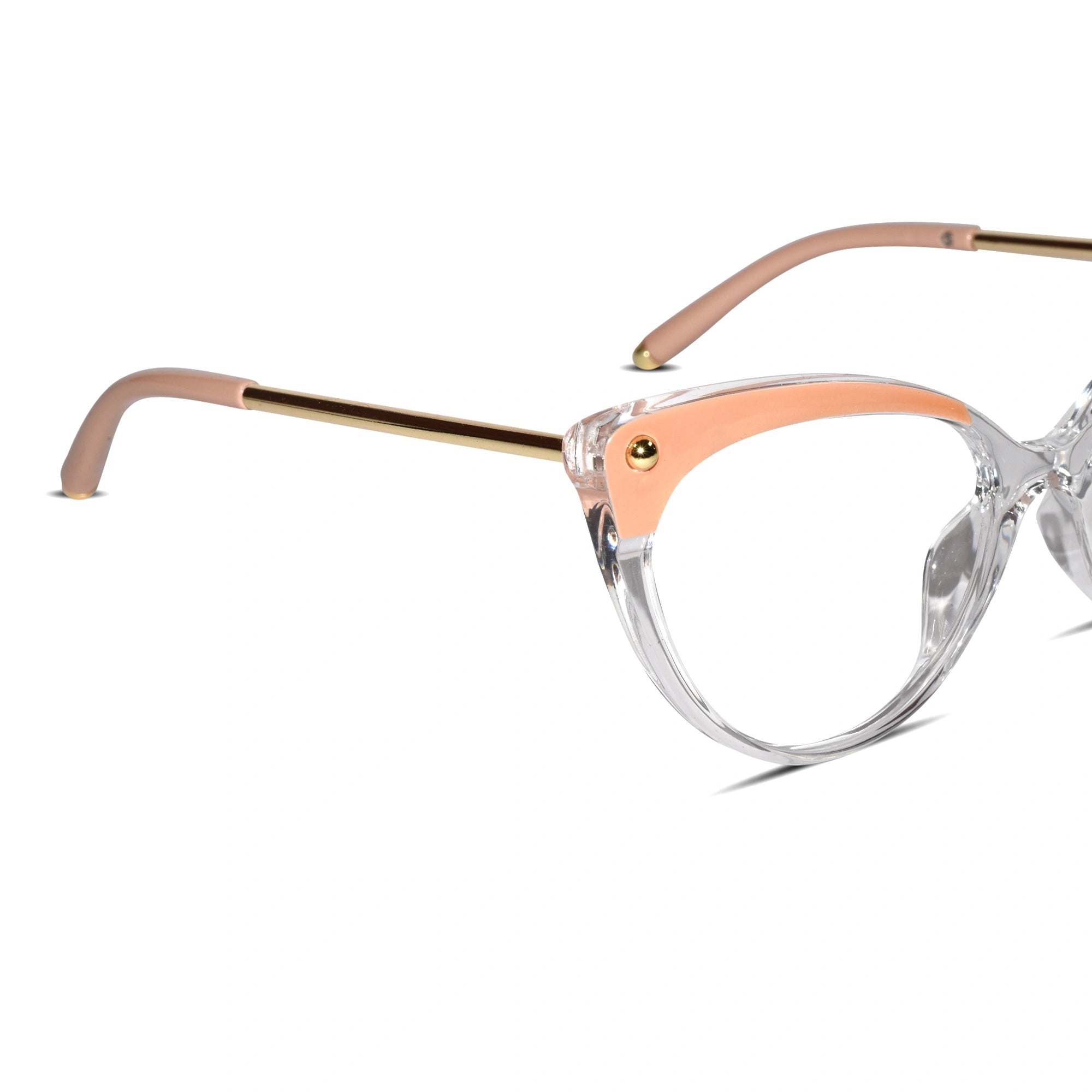 Transparent  Cateye Eyeglasses & Computer Glasses For Women LKE93308-ORAN