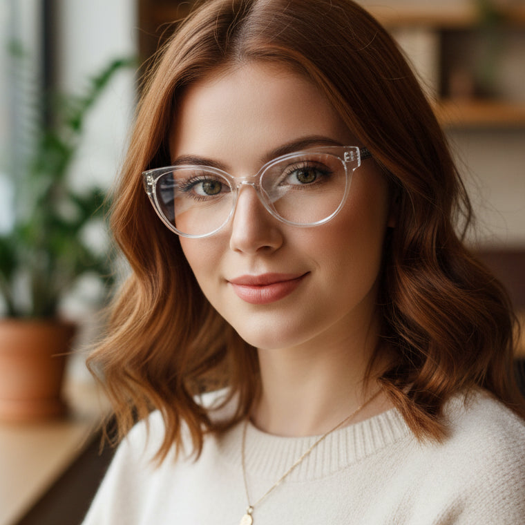 Transparent Cateye Eyeglasses For Women ELE7203-TRANS