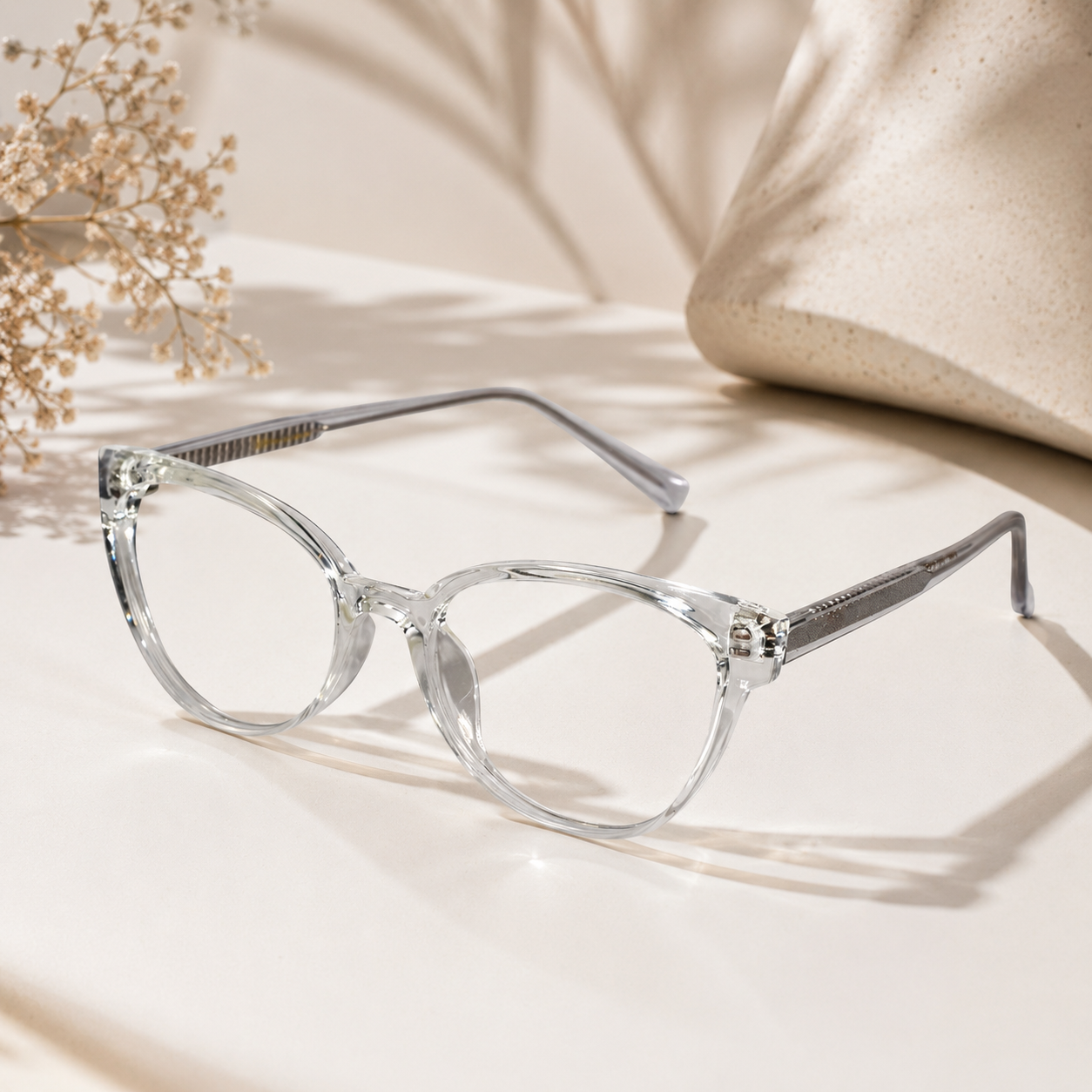 Transparent Cateye Eyeglasses For Women ELE7203-TRANS