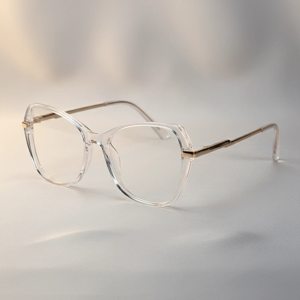 Transparent Designer Cat eye Eyeglasses LKE9102-TRANS