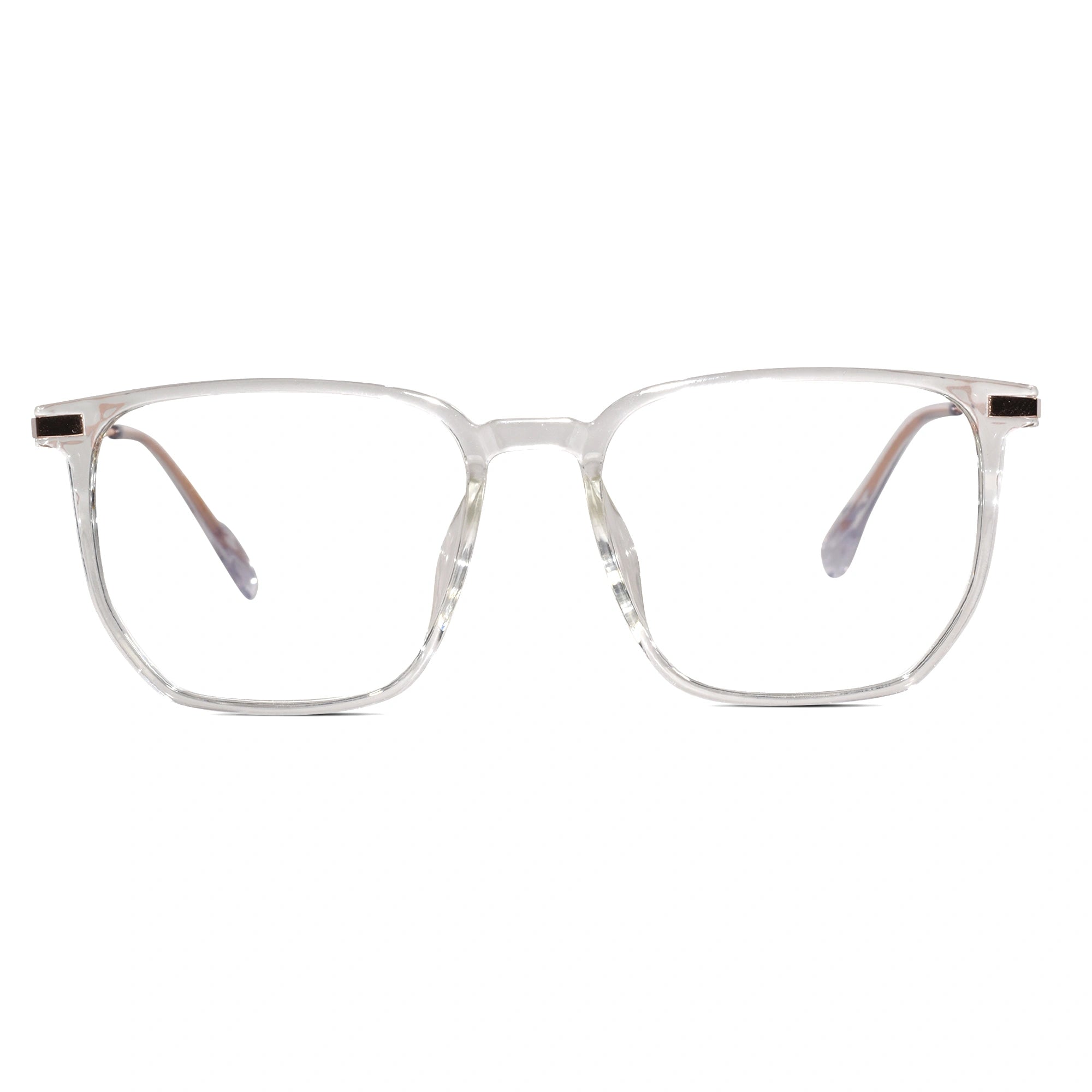 Transparent & Gold Square Eyeglasses For Men & Women ELE98014-TRANS