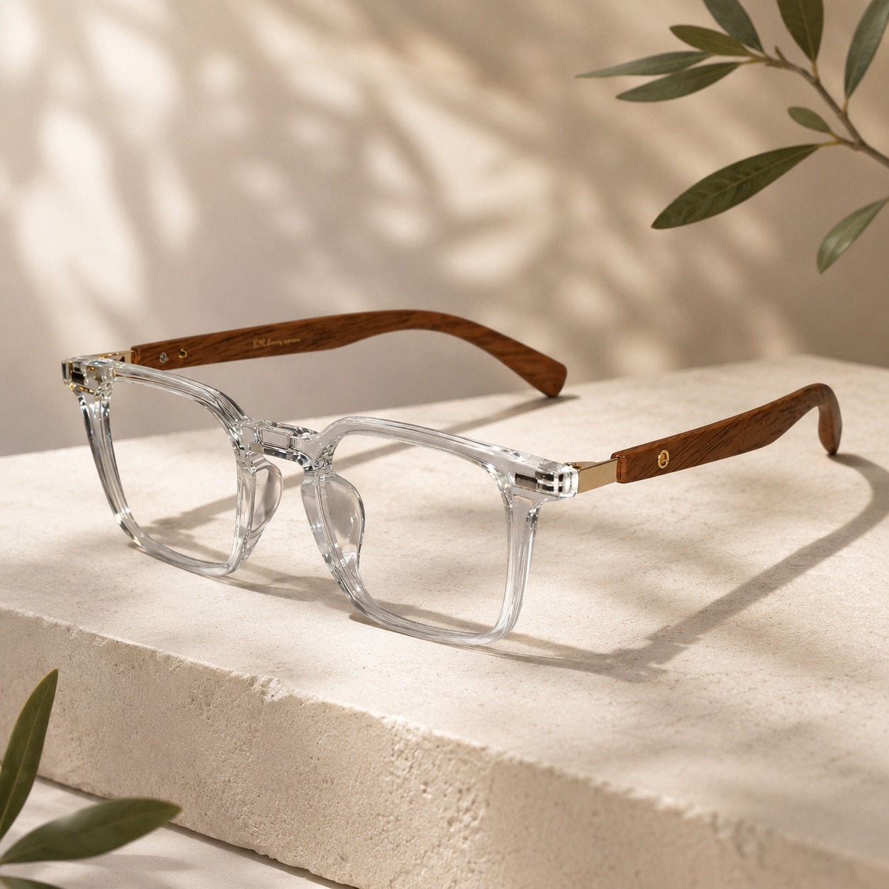 Transparent Rectangular Eyeglasses For Men & Women ELE280876-TRANS