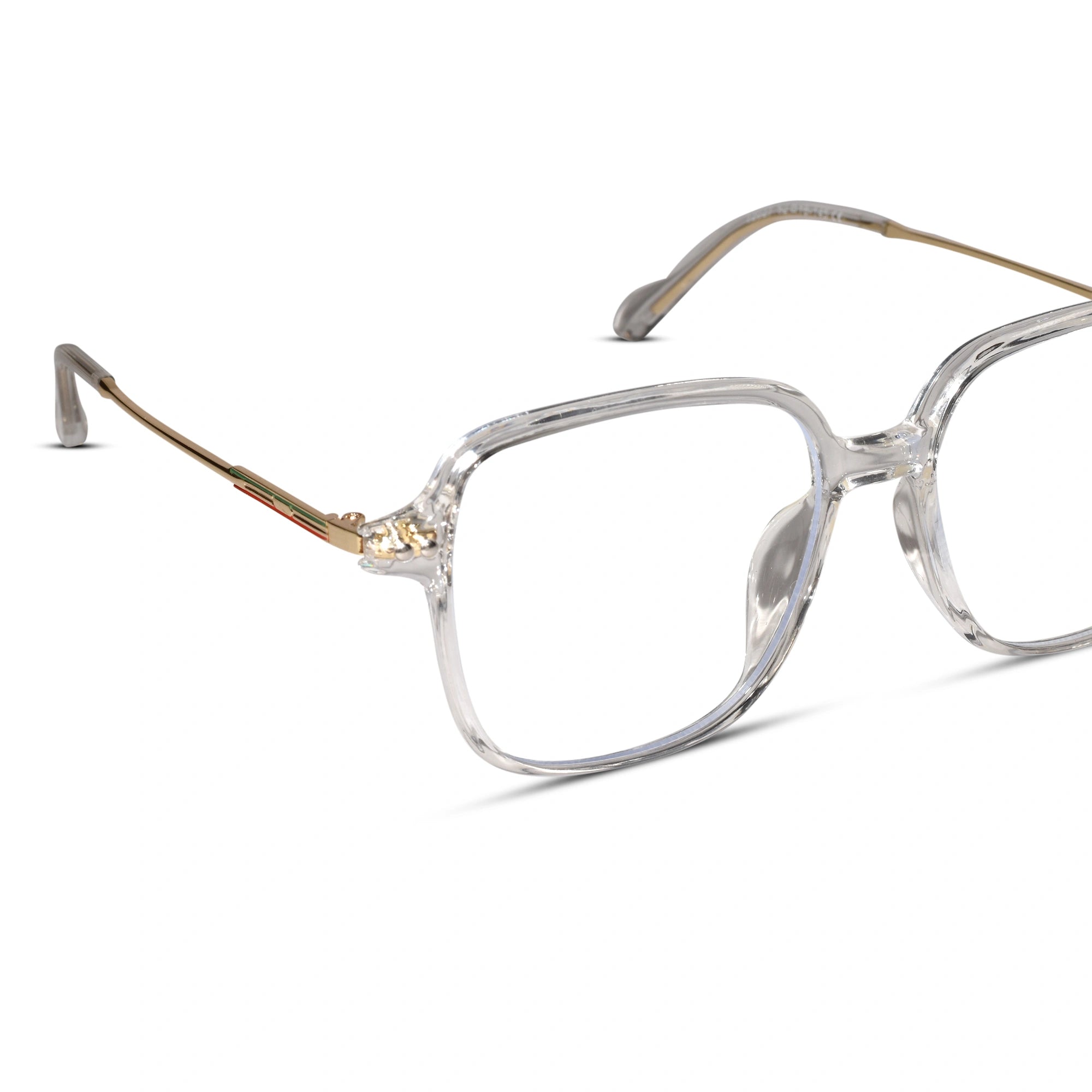 Transparent Square Eyeglasses For Men & Women LKE20098-TRANS