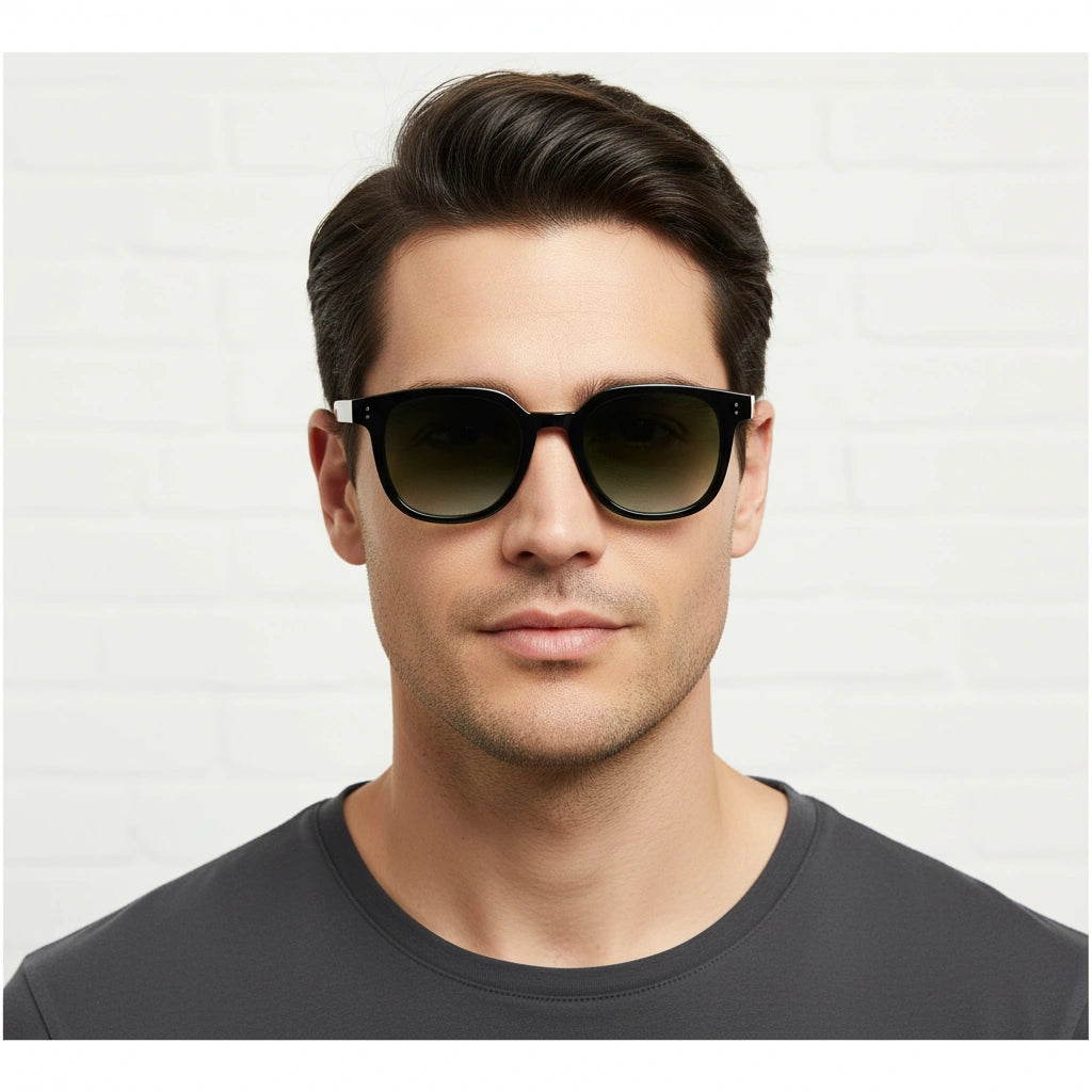 TropicTint | Green Tint Black Wayfarer Sunglasses For Men & Women LKS2139-GRN