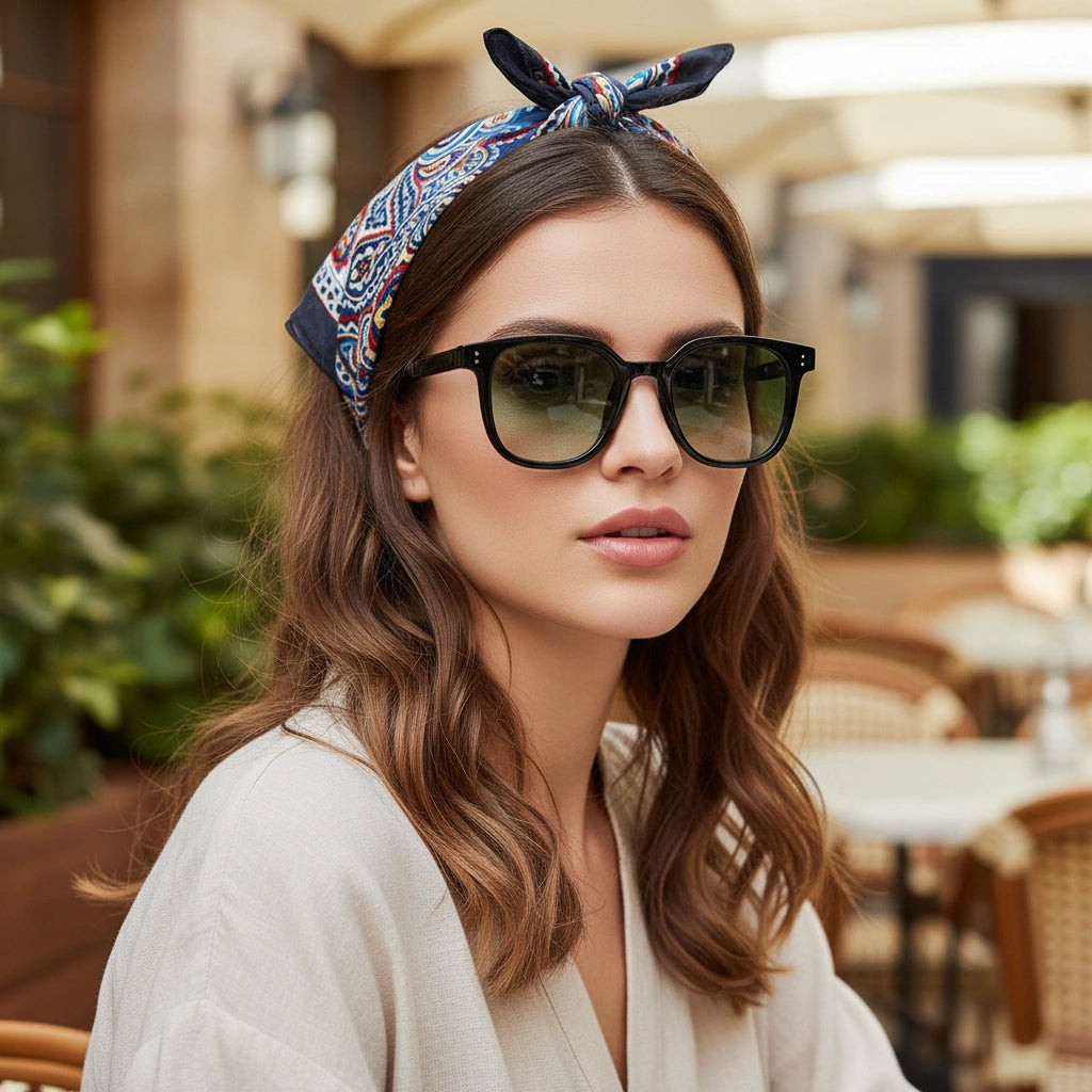 TropicTint | Green Tint Black Wayfarer Sunglasses For Men & Women LKS2139-GRN