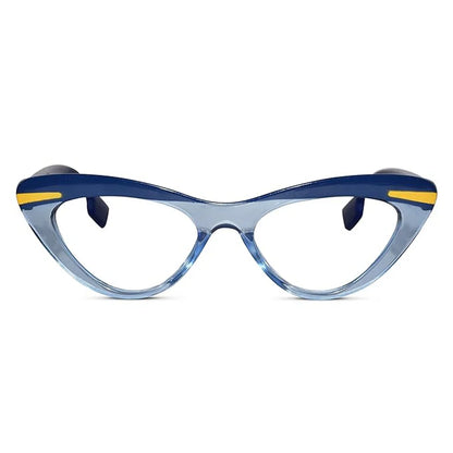 Dual Tone Green with Crystal Pink Cat eye Eyeglasses
