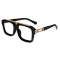 Stylish black anti-glare glasses for reading and computer featuring durable TR90 frames with high-quality metal.