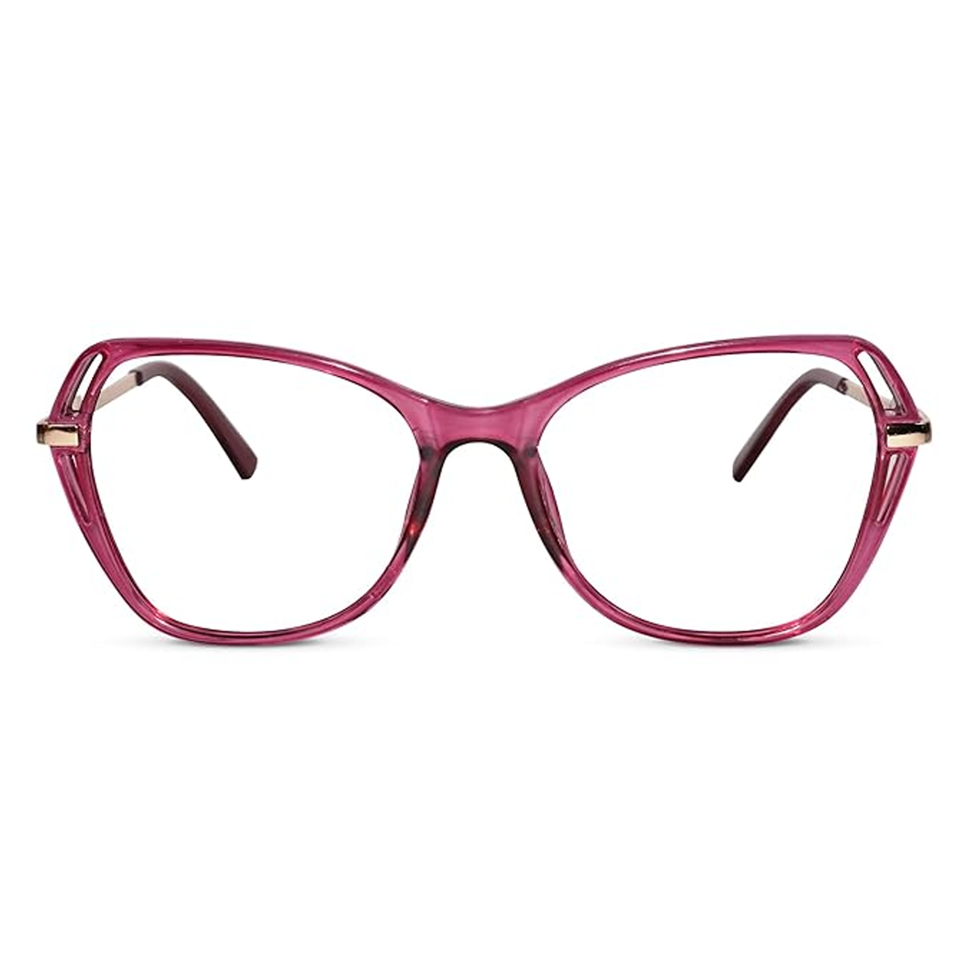 Pink With Gold Designer Cat eye Eyeglasses