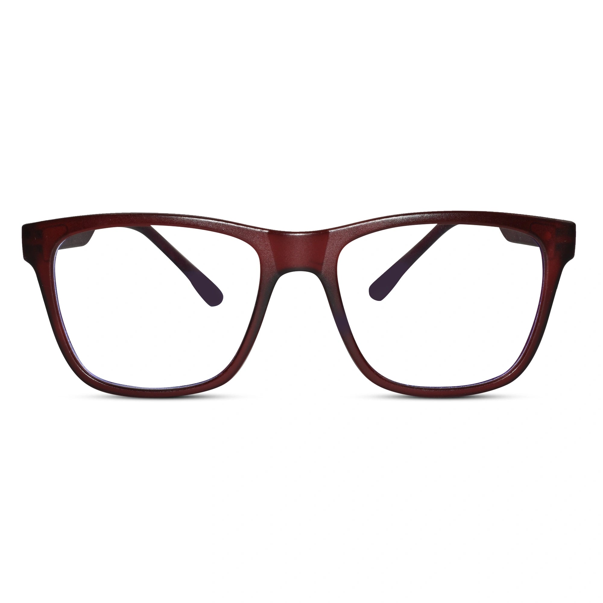 Urban Matte-Brown Rectangular Eyeglasses & Computer Glasses For Men & Women LKE1G1001-RED