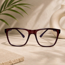 Urban Matte-Red Rectangular Eyeglasses & Computer Glasses For Men & Women LKE1G1001-RED
