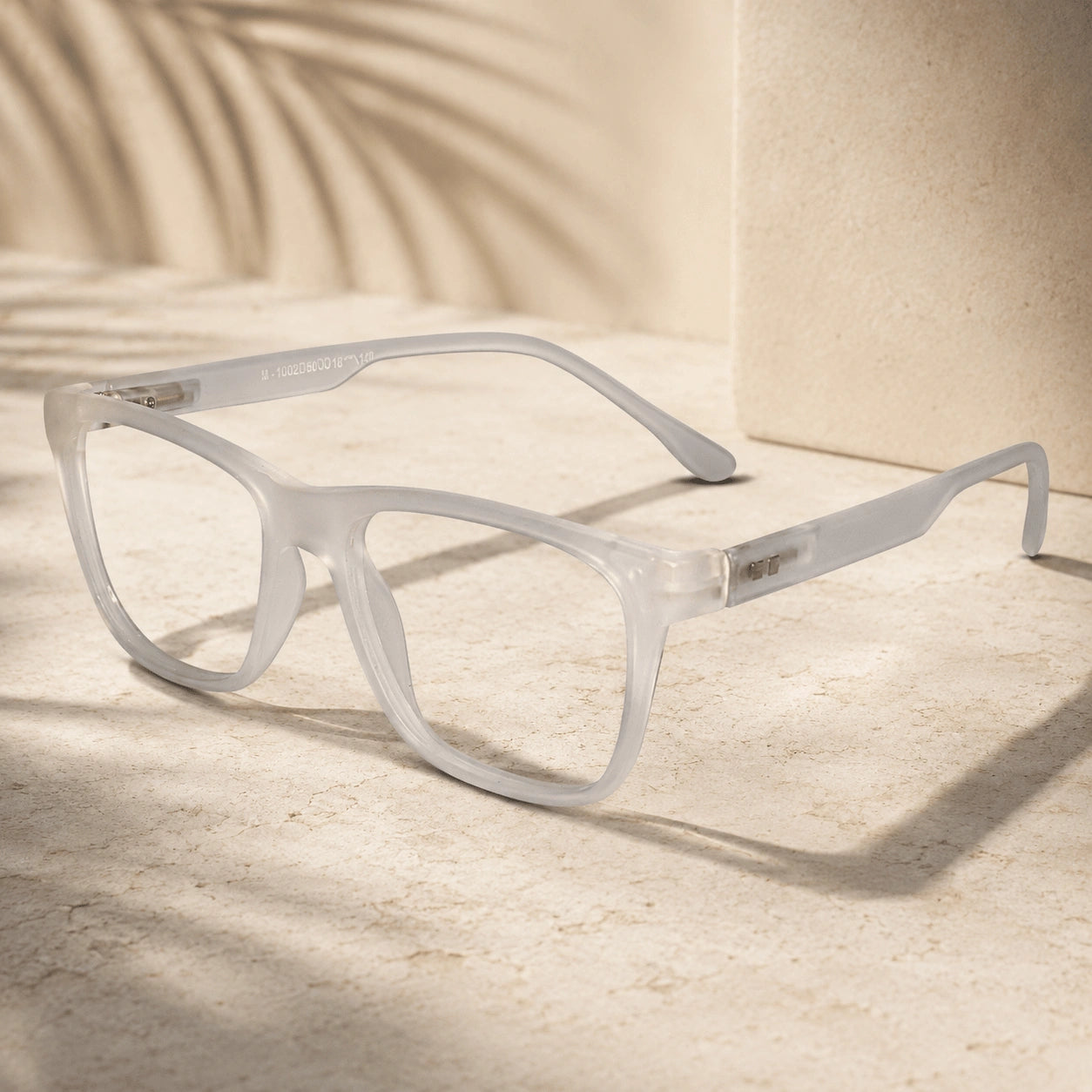 Urban Matte-Icy White Transparent Eyeglasses & Computer Glasses For Men & Women LKE1G1001-WHT