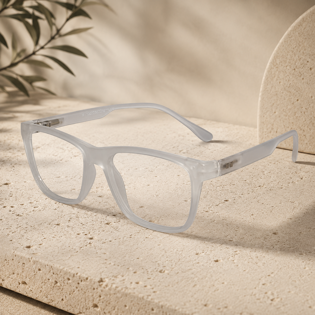 Urban Matte-Icy White Transparent Eyeglasses & Computer Glasses For Men & Women LKE1G1001-WHT