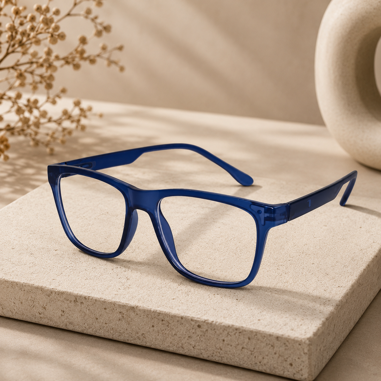 Urban Matte-Ocean Blue Rectangular Eyeglasses & Computer Glasses For Men & Women LKE1G1001-BLU