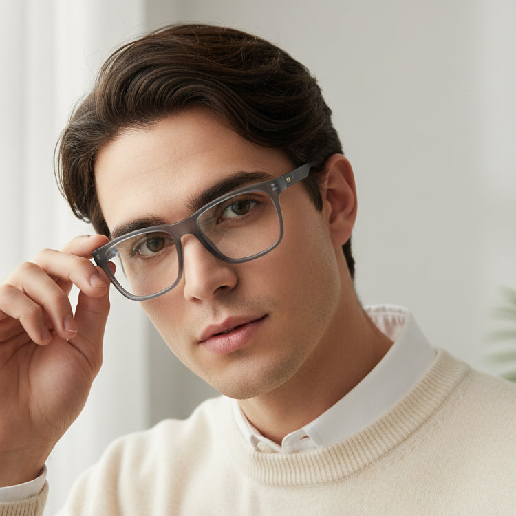 Urban Matte-Smokey Grey Eyeglasses & Computer Glasses For Men & Women LKE1G1001-GRY