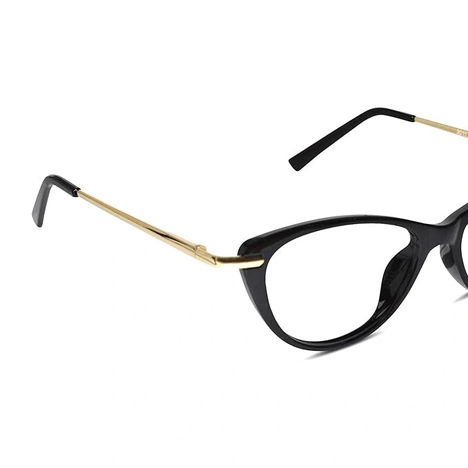 Vintage Black Golden Cateye Eyeglasses LKE92125-BLK