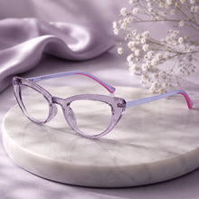 Vintage Crystal Purple Cateye Eyeglasses