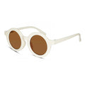 Vintage Matt White Sunglasses For Kids LKSK83108-WHT