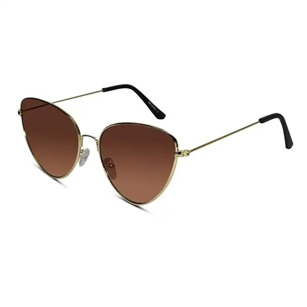 Buy Branded lenskandy Thin metal brown sunglasses womens | Best comfortable frames with flexible hinges