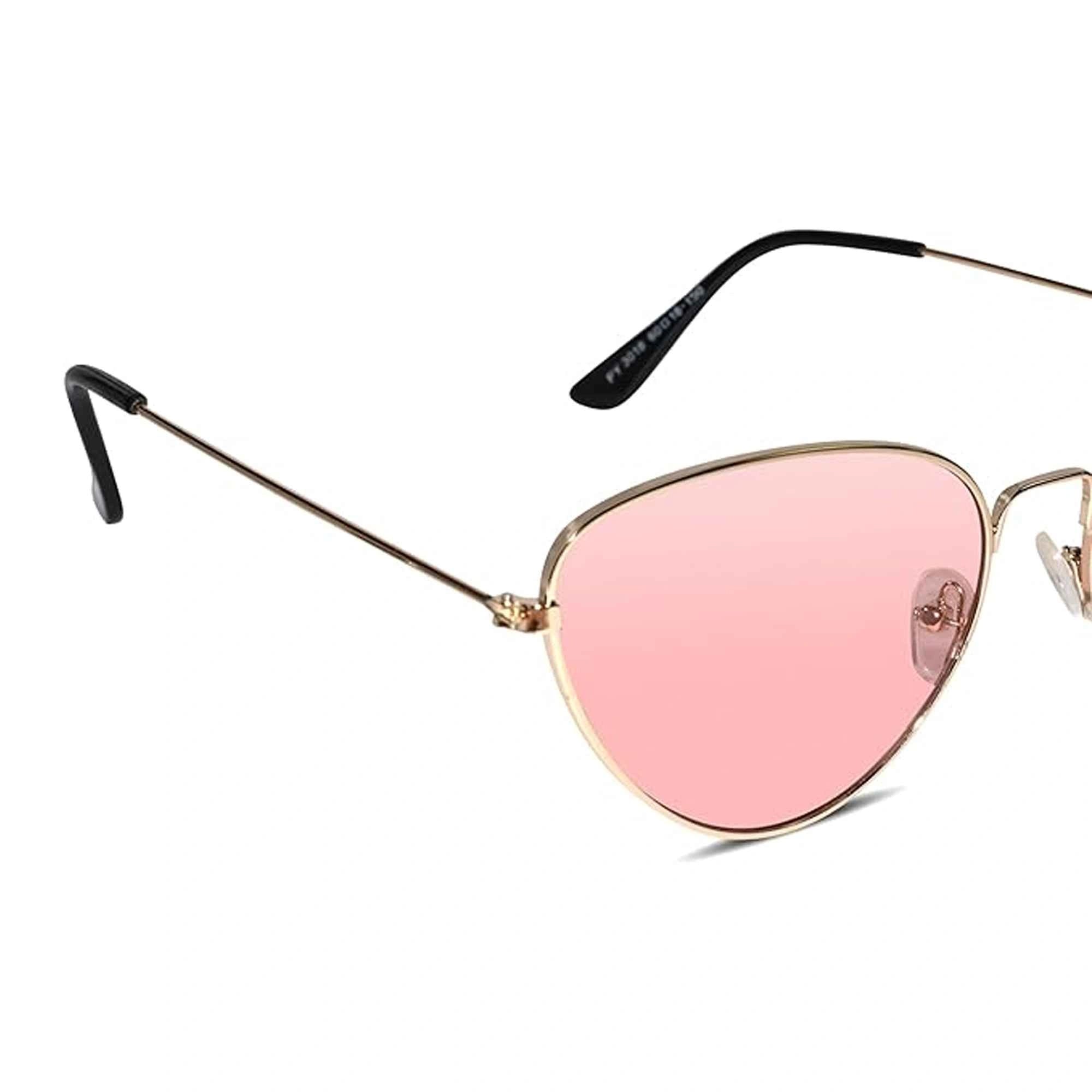 Vintage | Metal Pink Cateye Sunglasses For Women LKS3493-PNK