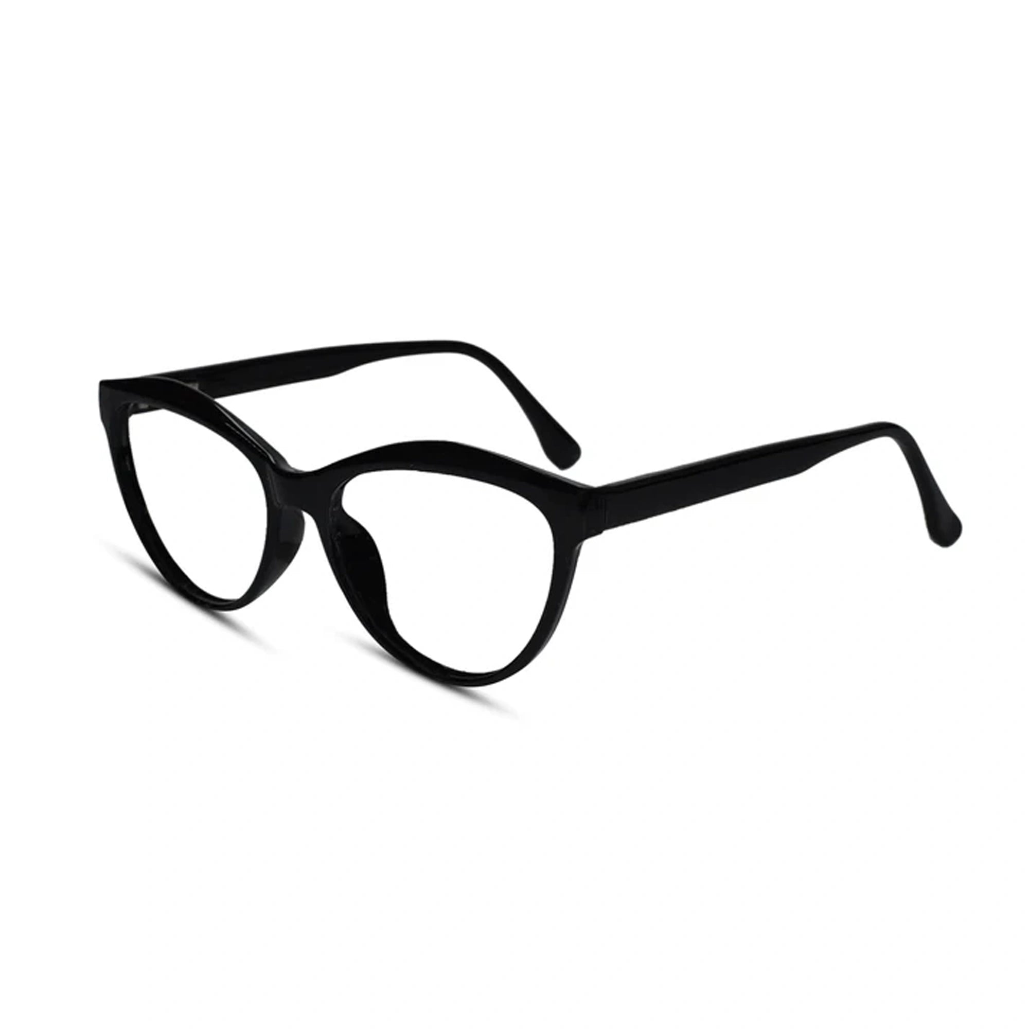 Vintage Shiny Black Cat Eye Eyeglasses LKE20383-BLK
