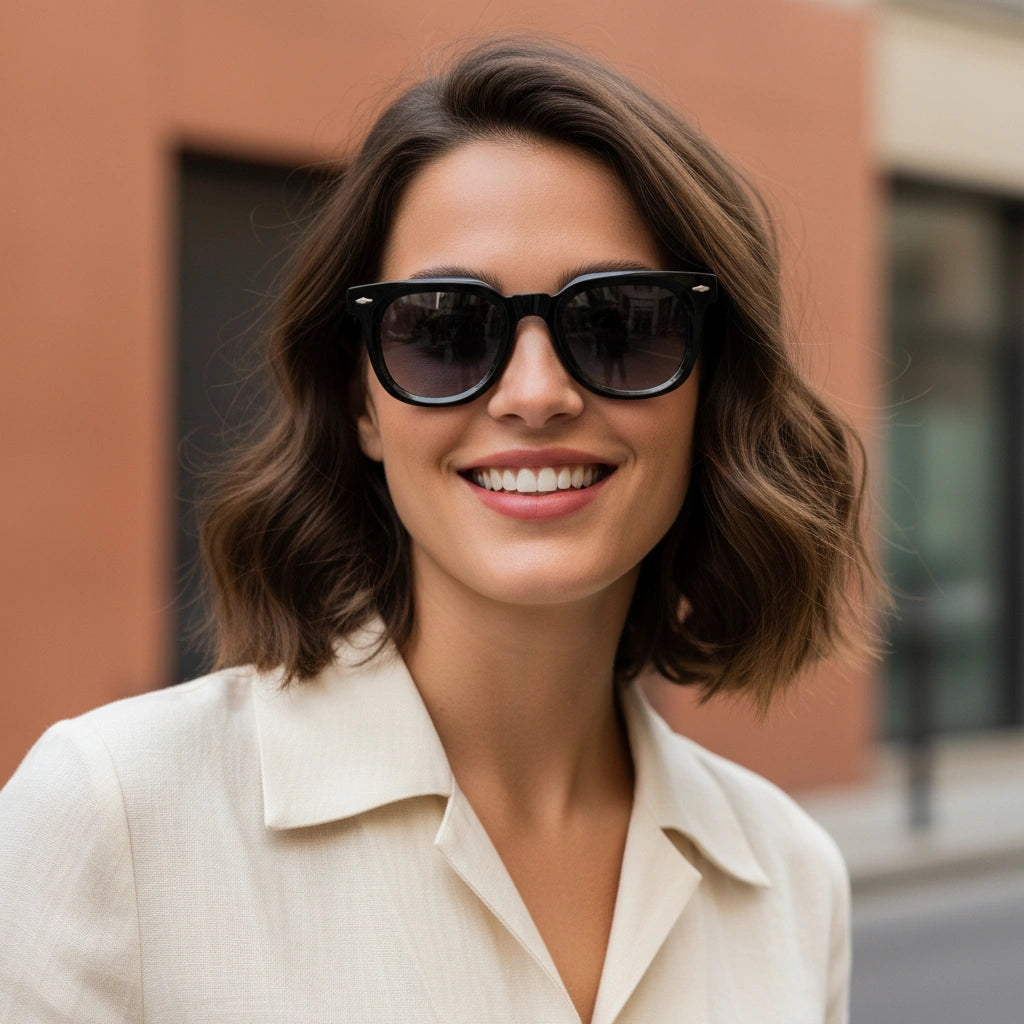 Wayfarer Black Sunglasses for Unisex LKS6508-BLK