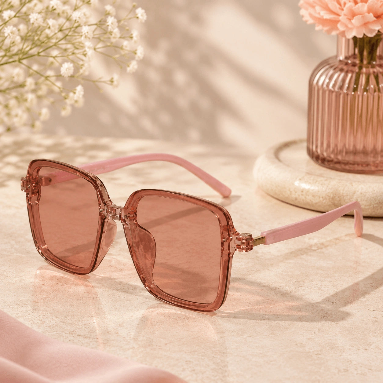 Wayfarer Pink Sunglasses For Girls LKSK2963-PNK