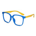 Wayfarer Shape Blue/Yellow Color Eyeglasses For Kids LKE1034-BLU