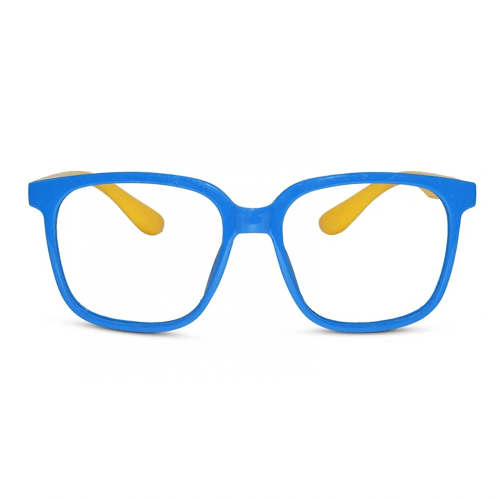 Wayfarer Shape Blue/Yellow Color Eyeglasses For Kids LKE1034-BLU