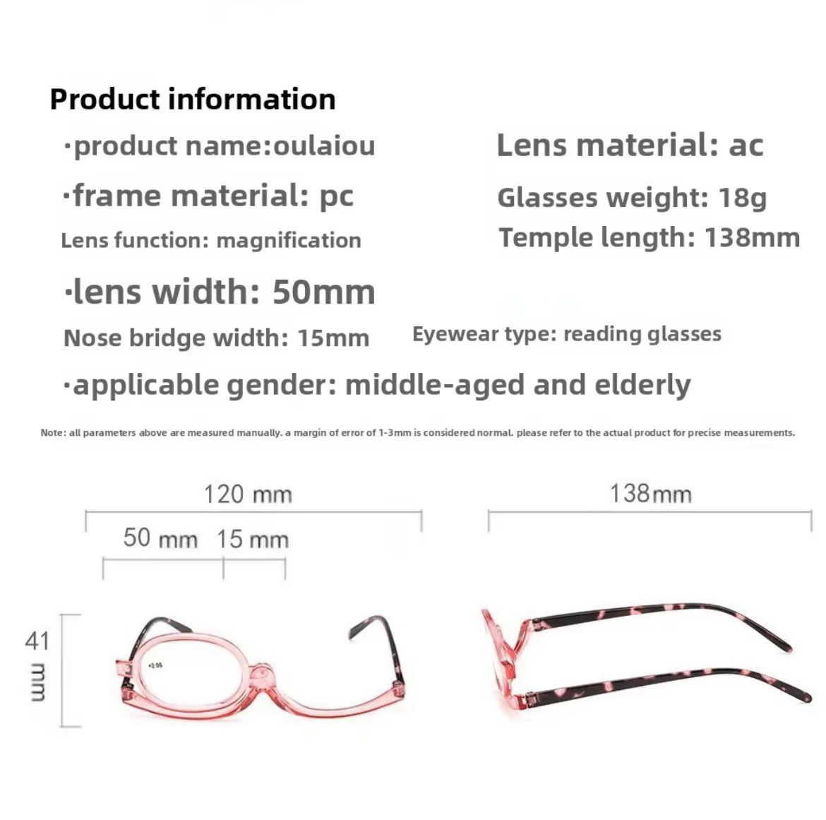 Makeup Reading Glassses for women