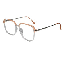 Dual Tone Orange/Transparent  Oversize Eyeglasses For Women