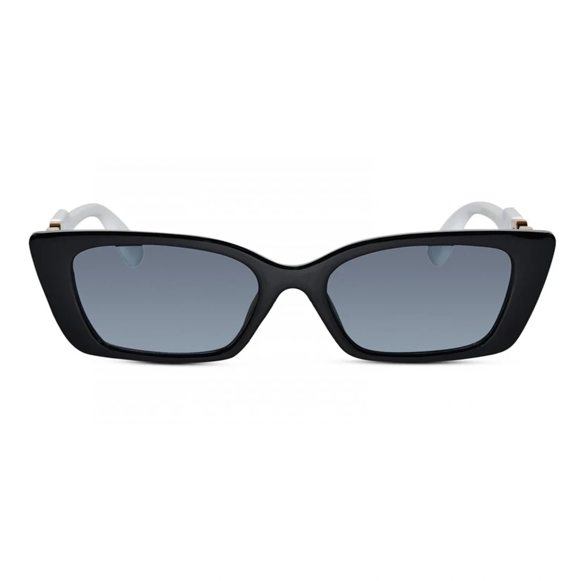 White Designer Cat Eye Sunglasses For Women LKS22028-BLK-WHT