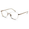 White Gold Cateye Eyeglasses For Women LKE7005-WHT