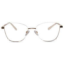 White Gold Cateye Eyeglasses For Women